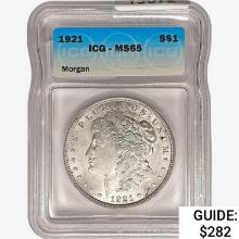 1921 Morgan Silver Dollar ICG MS65