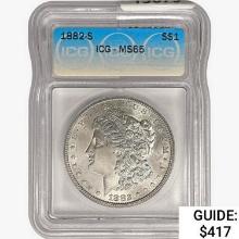 1882-S Morgan Silver Dollar ICG MS65