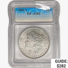 1886-O Morgan Silver Dollar ICG AU50