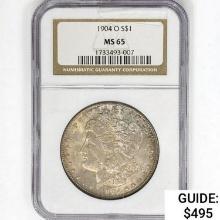 1904-O Morgan Silver Dollar NGC MS65