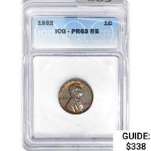 1952 Wheat Cent ICG PR63 RB