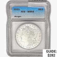 1921 Morgan Silver Dollar ICG MS65