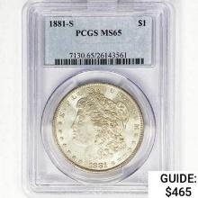 1881-S Morgan Silver Dollar PCGS MS65