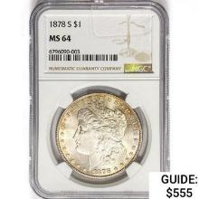 1878-S Morgan Silver Dollar NGC MS64