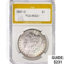 1887-O Morgan Silver Dollar PGA MS62+