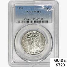 1939 Walking Liberty Half Dollar PCGS MS66