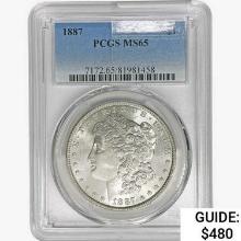 1887 Morgan Silver Dollar PCGS MS65