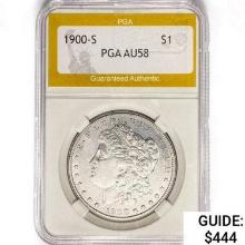 1900-S Morgan Silver Dollar PGA AU58