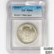 1949-D Booker T Half Dollar ICG MS65