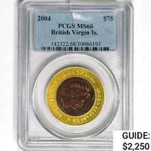 2004 British Virgin Is. .3oz. Gold PCGS MS68 $75