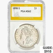 1898-S Morgan Silver Dollar PGA MS62