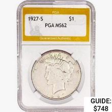 1927-S Silver Peace Dollar PGA MS62