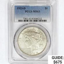 1923-D Silver Peace Dollar PCGS MS63