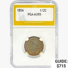 1826 Classic Head Half Cent PGA AU55