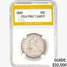 1889 Seated Liberty Half Dollar PGA PR67 Cameo