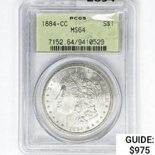 1884-CC Morgan Silver Dollar PCGS MS64