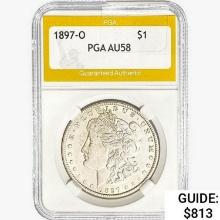 1897-O Morgan Silver Dollar PGA AU58