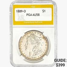 1889-O Morgan Silver Dollar PGA AU58