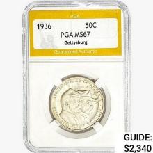 1936 Gettysburg Half Dollar PGA MS67