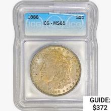 1888 Morgan Silver Dollar ICG MS65