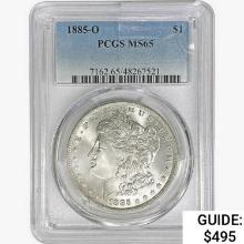 1885-O Morgan Silver Dollar PCGS MS65