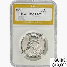 1950 Franklin Half Dollar PGA PR67 Cameo