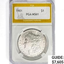 1901 Morgan Silver Dollar PGA MS61