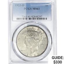 1923-D Silver Peace Dollar PCGS MS61