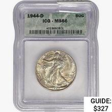 1944-D Walking Liberty Half Dollar ICG MS66