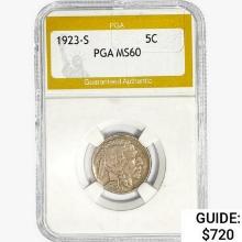 1923-S Buffalo Nickel PGA MS60