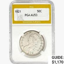 1821 Capped Bust Half Dollar PGA AU53