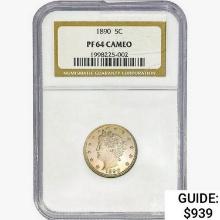 1890 Liberty Victory Nickel NGC PF64 Cameo