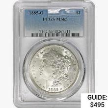 1885-O Morgan Silver Dollar PCGS MS65