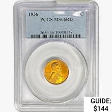 1936 Wheat Cent PCGS MS66 RD