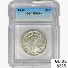 1943 Walking Liberty Half Dollar ICG MS64+