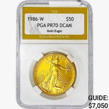 1986-W $50 1oz Gold Eagle PGA PR70 DCAM