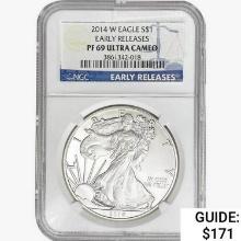 2014-W American 1oz Silver Eagle NGC PF69 UC