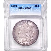 1901 Morgan Silver Dollar ICG MS60