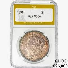 1890 Morgan Silver Dollar PGA MS66