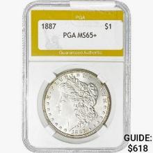 1887 Morgan Silver Dollar PGA MS65+