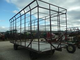 8x16 Steel bale throw wagon w/(6) Ton gear