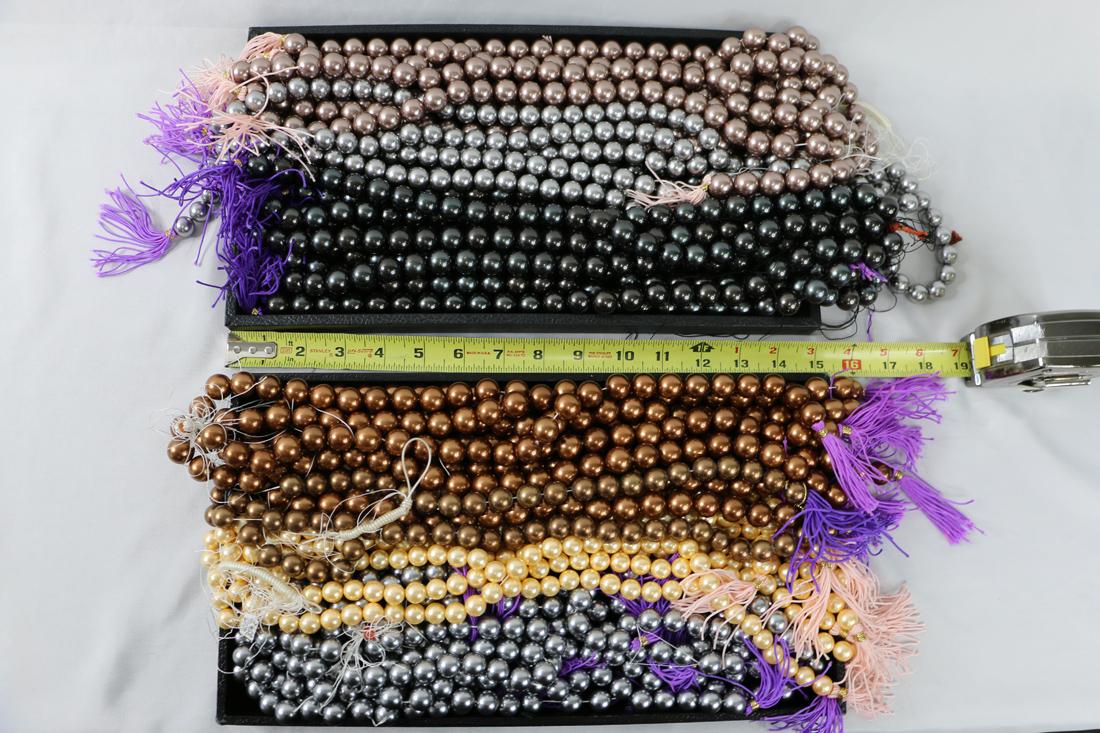 Colored Faux Pearl Bead Strands