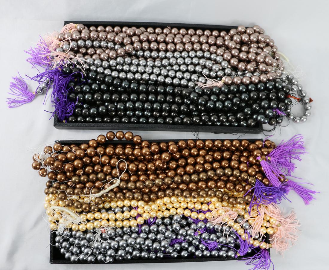 Colored Faux Pearl Bead Strands