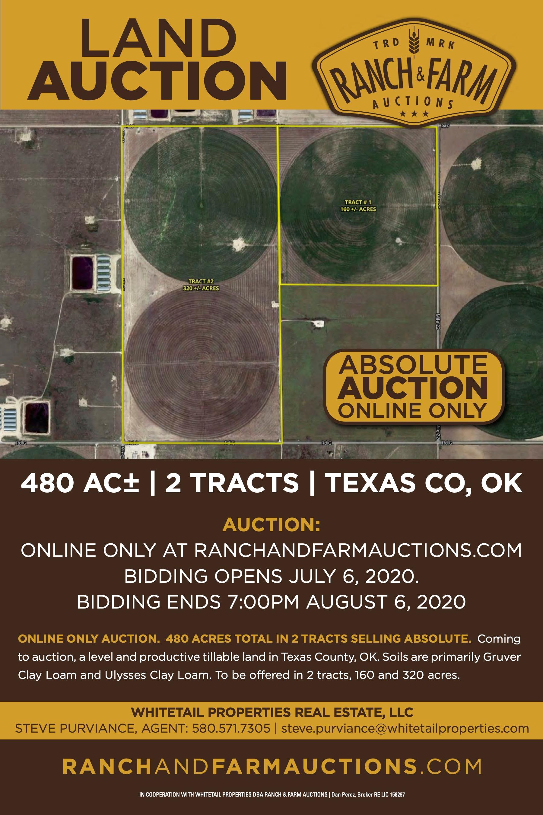 160 Acres of Well-Managed Farmland With Irrigation Potential In Texas County OK