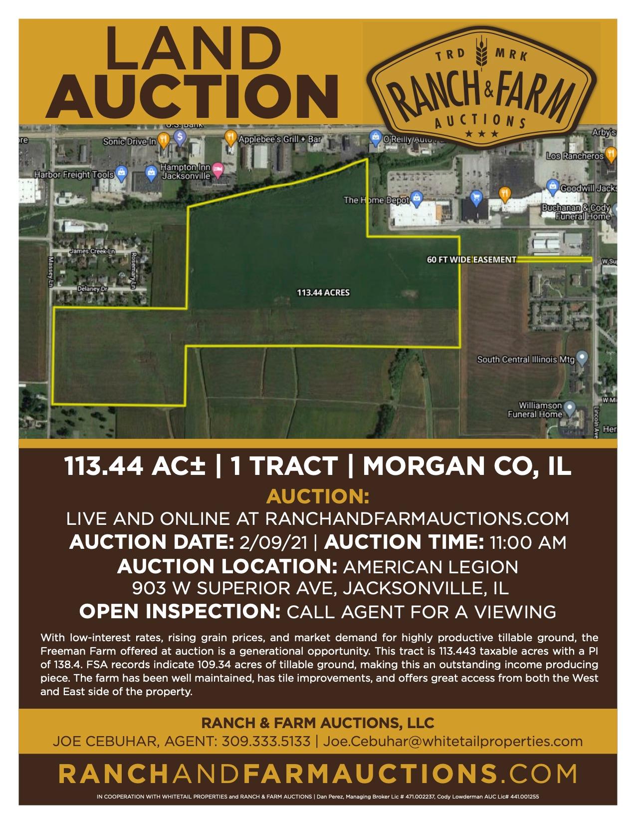 Highly Productive Tillable Farm In Morgan County Illinois