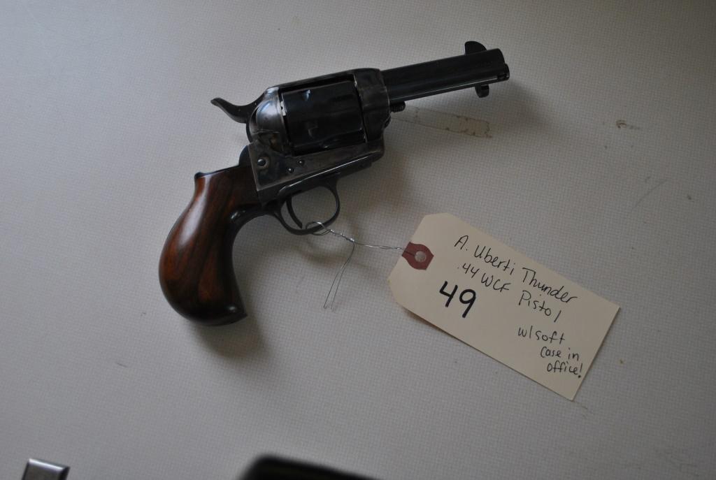 A.UBERTI THUNDER .44 WCF REVOLVER PISTOL