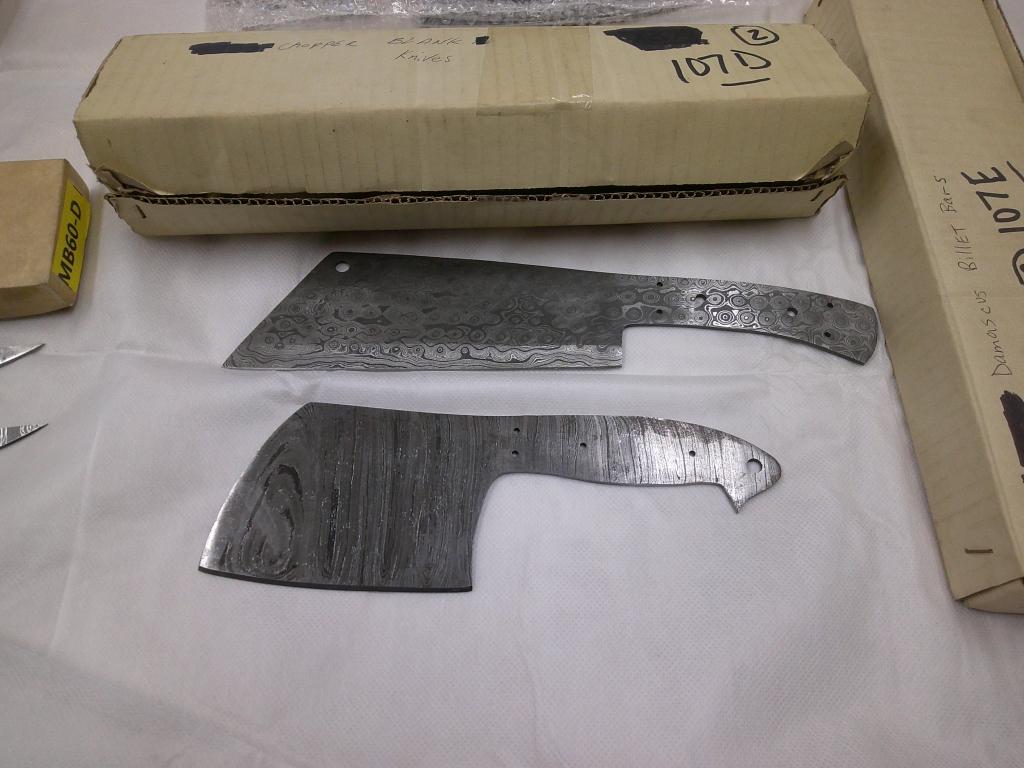 HAND FORGED DAMASCUS CHOPPER BLANKS