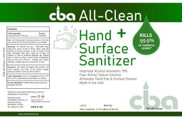 CBA All-Clean Hand + Surface Sanitizer, plus Face Masks