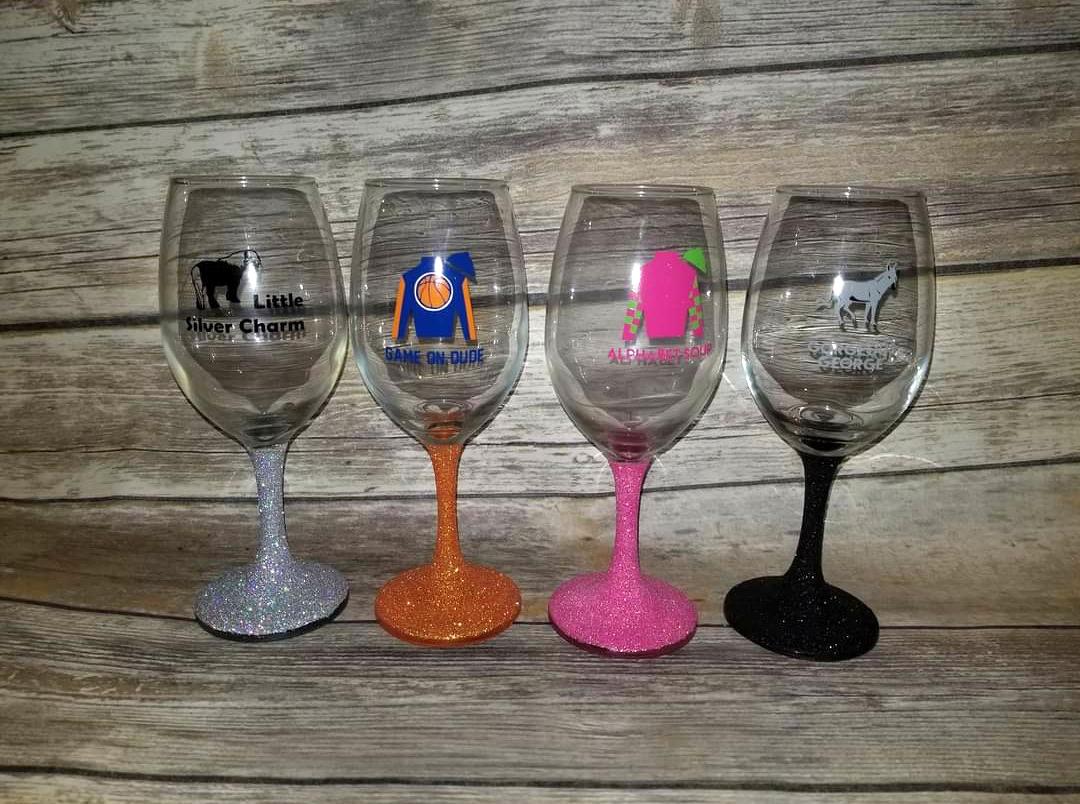 Custom Painted Wine Glasses