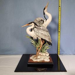 23.5" Giuseppe Armani "Elegance in Nature" Double Heron Figurine